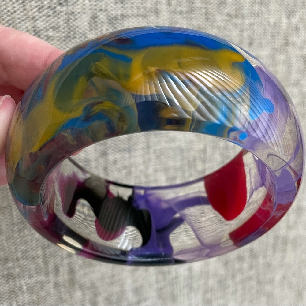 Anthropologie Resin Watercolor Bracelet